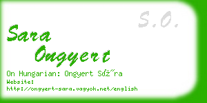 sara ongyert business card